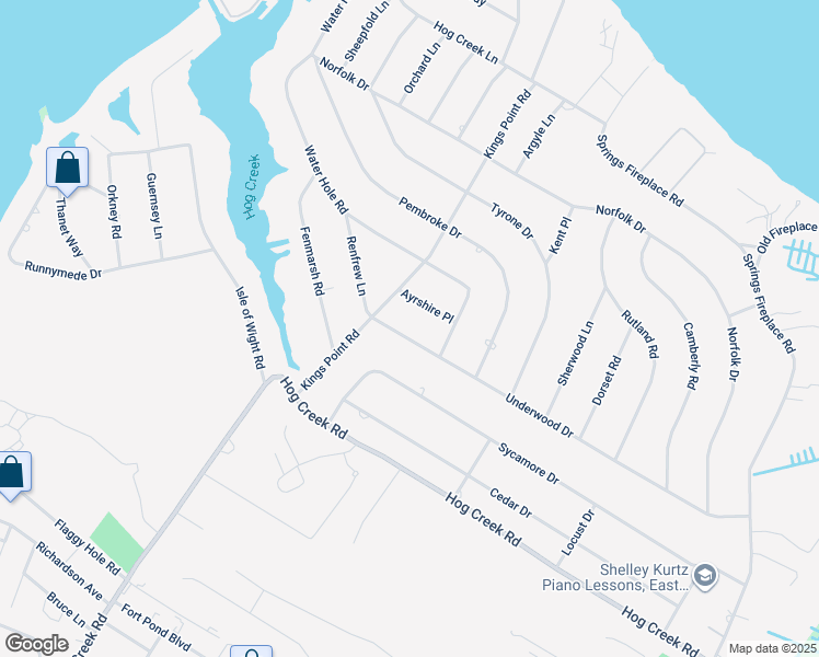 map of restaurants, bars, coffee shops, grocery stores, and more near 172 Underwood Drive in East Hampton
