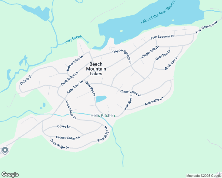 map of restaurants, bars, coffee shops, grocery stores, and more near 227 Snow Valley Drive in Drums