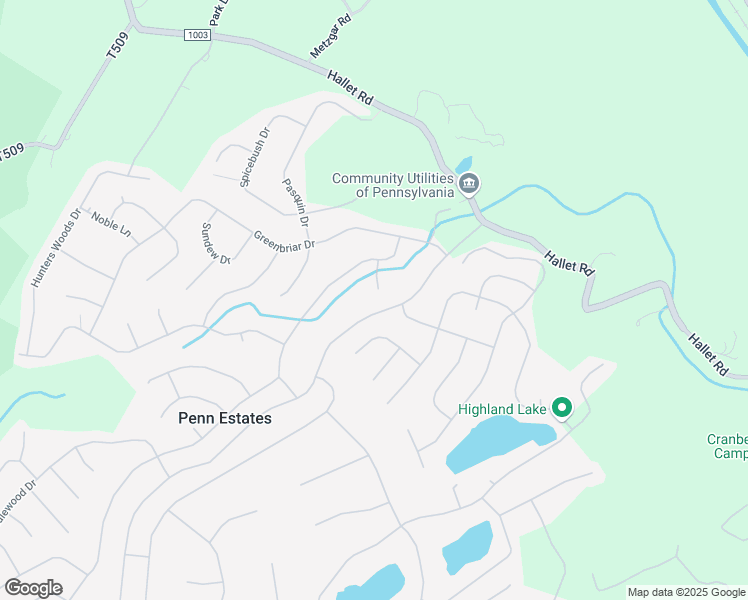 map of restaurants, bars, coffee shops, grocery stores, and more near 5114 Red Bud Terrace in East Stroudsburg
