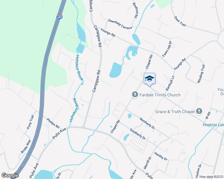 map of restaurants, bars, coffee shops, grocery stores, and more near 29 Pond Lane in Mahwah