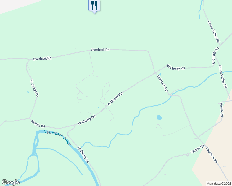 map of restaurants, bars, coffee shops, grocery stores, and more near 309 West Cherry Road in Nescopeck