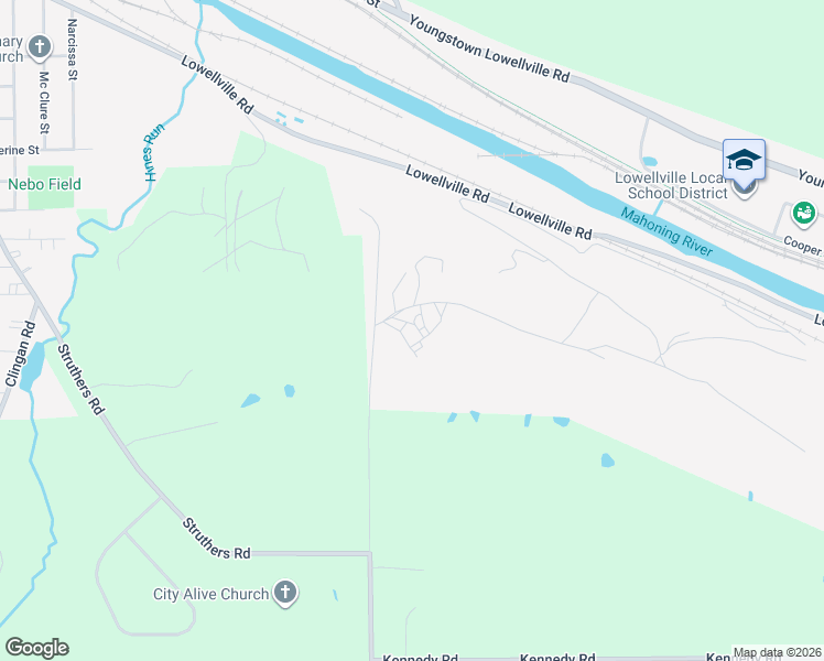 map of restaurants, bars, coffee shops, grocery stores, and more near 6065 Arrel Smith Road in Lowellville