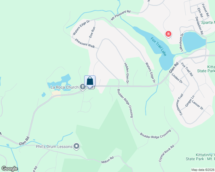 map of restaurants, bars, coffee shops, grocery stores, and more near 559 Glen Road in Sparta