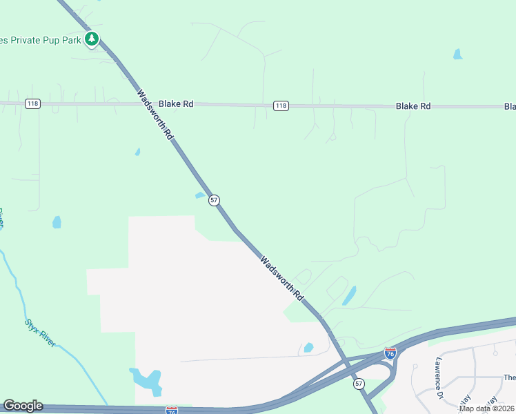 map of restaurants, bars, coffee shops, grocery stores, and more near 8499 Wadsworth Road in Wadsworth