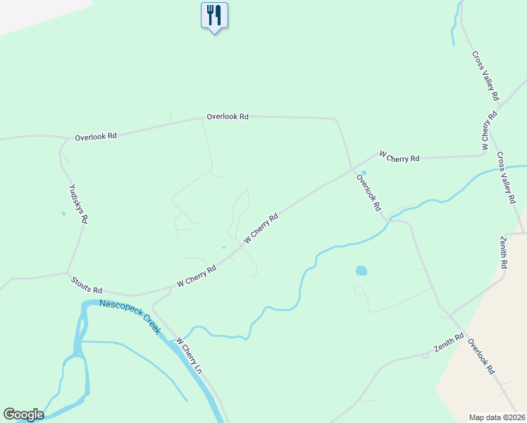 map of restaurants, bars, coffee shops, grocery stores, and more near 309 West Cherry Road in Nescopeck