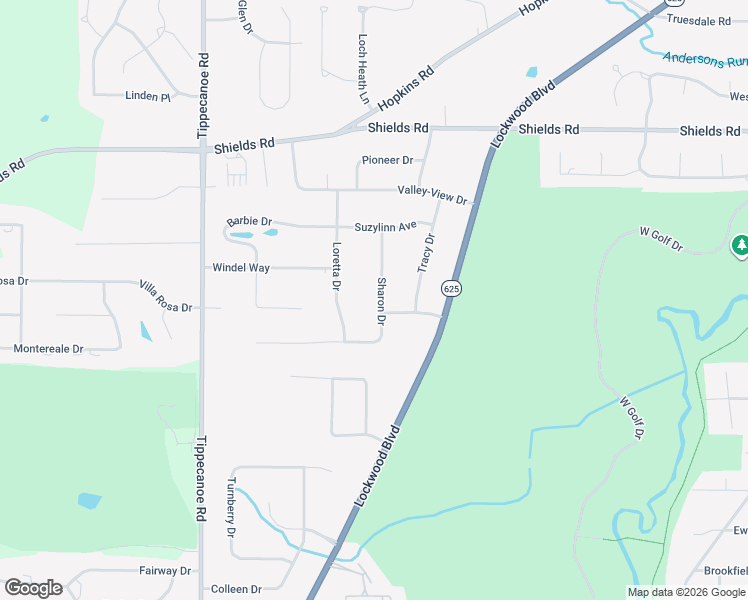 map of restaurants, bars, coffee shops, grocery stores, and more near 5651 Loretta Drive in Youngstown
