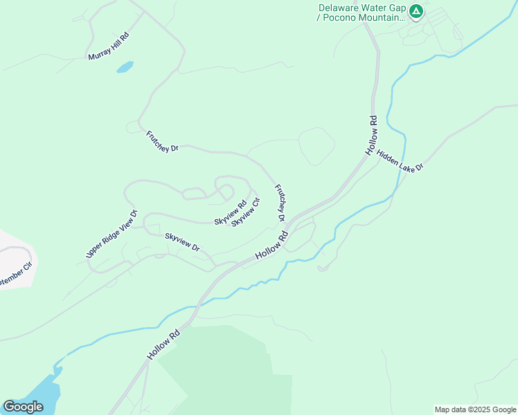 map of restaurants, bars, coffee shops, grocery stores, and more near 47 Skyview Circle in East Stroudsburg