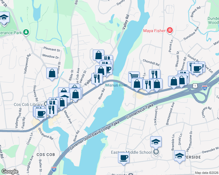 map of restaurants, bars, coffee shops, grocery stores, and more near 1 Newman Street in Greenwich