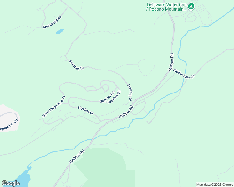 map of restaurants, bars, coffee shops, grocery stores, and more near 40 Skyview Dr in East Stroudsburg