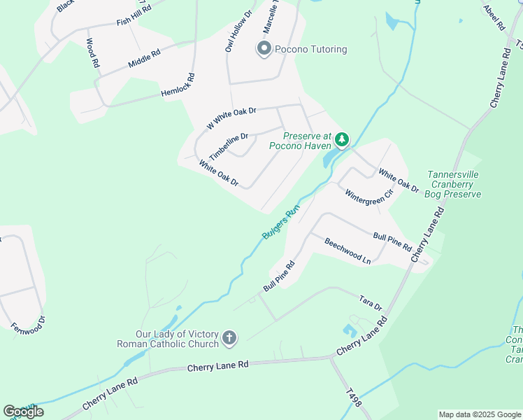 map of restaurants, bars, coffee shops, grocery stores, and more near 99 Beech Place in East Stroudsburg
