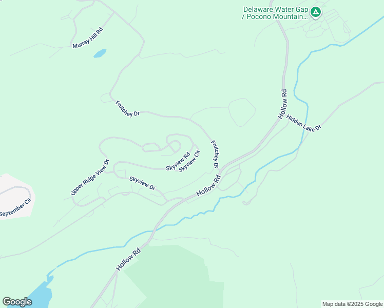 map of restaurants, bars, coffee shops, grocery stores, and more near 40 Skyview Drive in East Stroudsburg