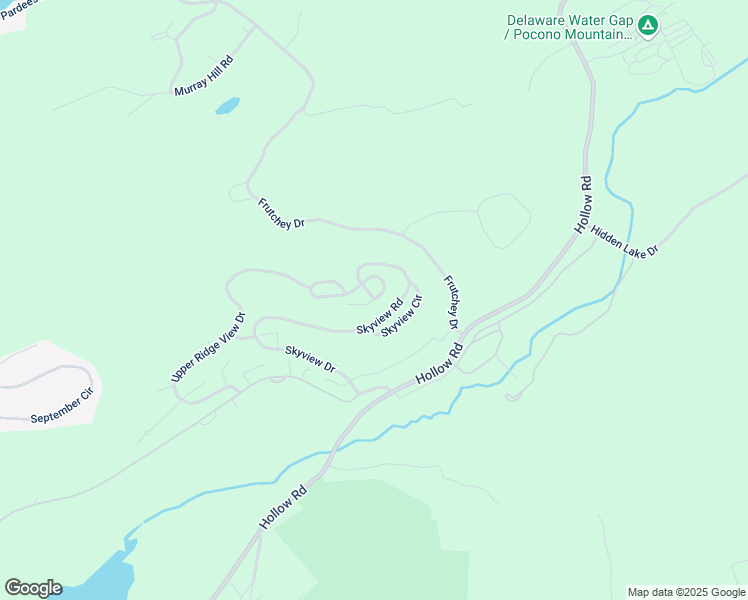 map of restaurants, bars, coffee shops, grocery stores, and more near 51 Lower Ridgeview Circle in East Stroudsburg