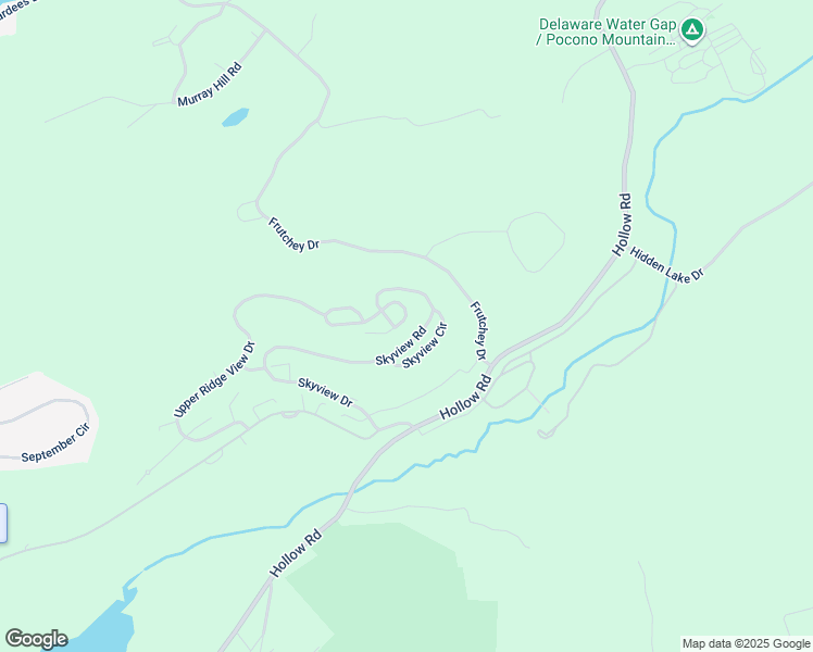map of restaurants, bars, coffee shops, grocery stores, and more near 51 Lower Ridgeview Circle in East Stroudsburg