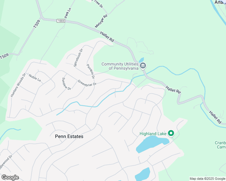 map of restaurants, bars, coffee shops, grocery stores, and more near 460 Somerset Drive in East Stroudsburg