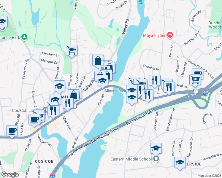 map of restaurants, bars, coffee shops, grocery stores, and more near 1 Newman Street in Greenwich