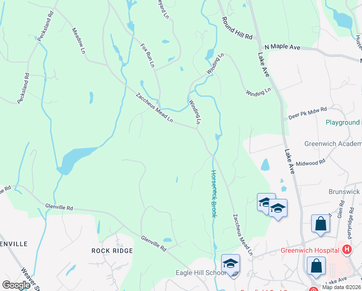 map of restaurants, bars, coffee shops, grocery stores, and more near 72 Zaccheus Mead Lane in Greenwich