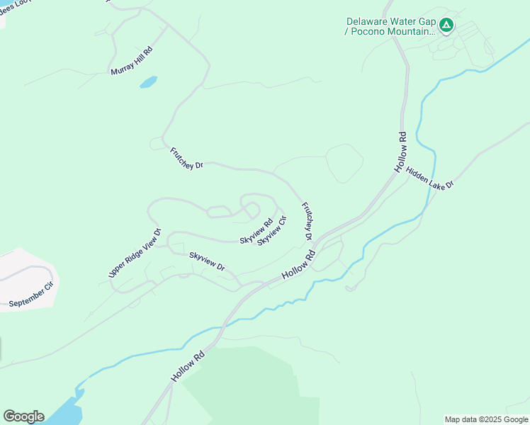 map of restaurants, bars, coffee shops, grocery stores, and more near 53 Lower Ridgeview Circle in East Stroudsburg