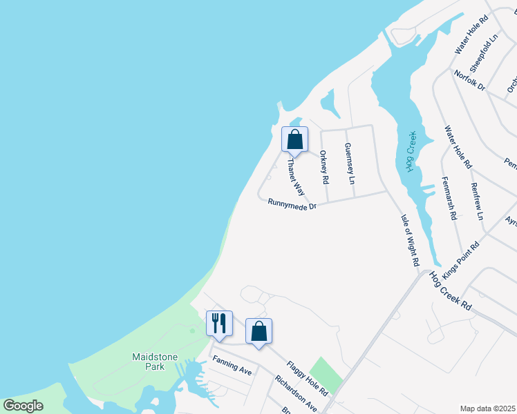 map of restaurants, bars, coffee shops, grocery stores, and more near 88 Runnymeade Drive in East Hampton