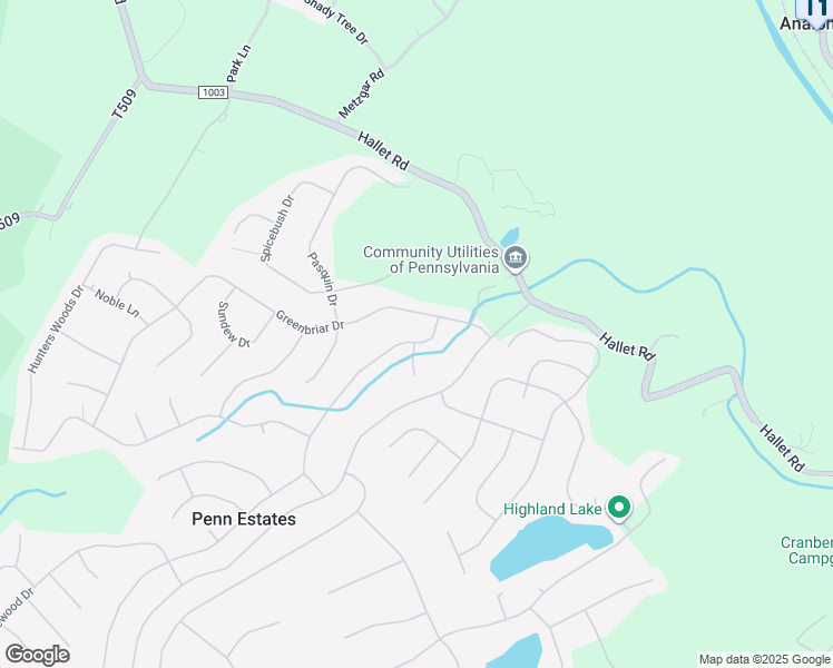 map of restaurants, bars, coffee shops, grocery stores, and more near 469 Somerset Drive in East Stroudsburg