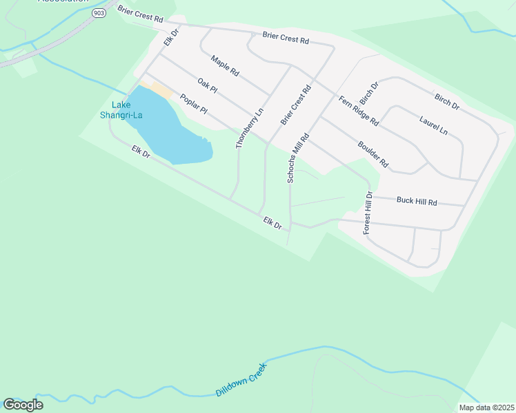 map of restaurants, bars, coffee shops, grocery stores, and more near 127-135 Elk Drive in Albrightsville