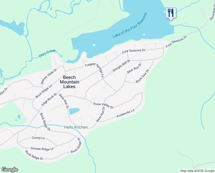 map of restaurants, bars, coffee shops, grocery stores, and more near 248 Trapper Springs Lane in Drums