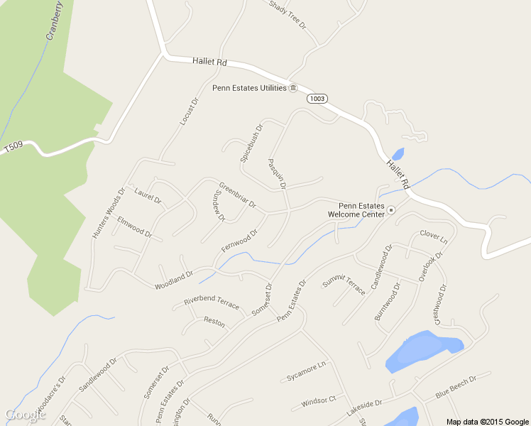 map of restaurants, bars, coffee shops, grocery stores, and more near 61 Greenbriar Drive in East Stroudsburg