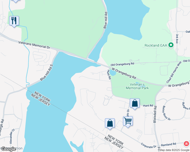 map of restaurants, bars, coffee shops, grocery stores, and more near 31 Hunt Road in Orangeburg