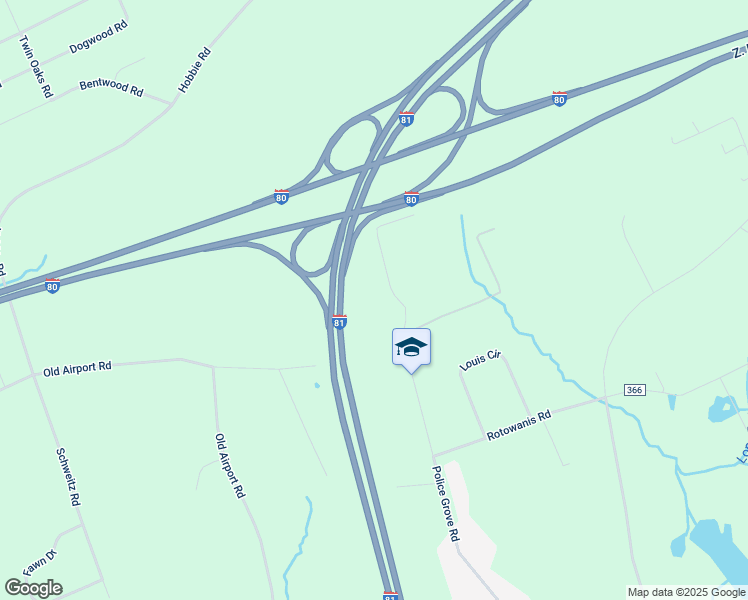map of restaurants, bars, coffee shops, grocery stores, and more near 146 Police Grove Road in Drums