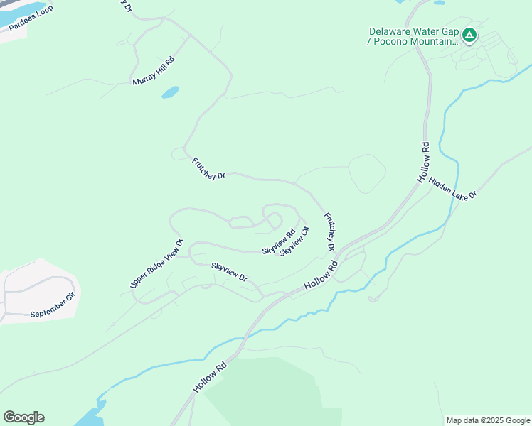 map of restaurants, bars, coffee shops, grocery stores, and more near 57 Lower Ridgeview Circle in East Stroudsburg