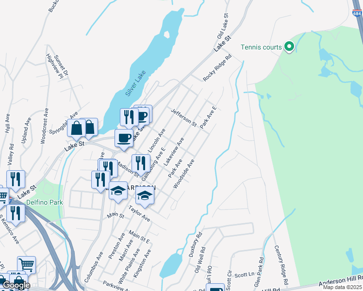 map of restaurants, bars, coffee shops, grocery stores, and more near 150 Lakeview Avenue in Harrison