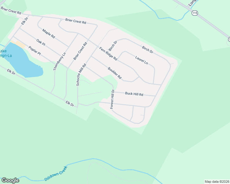 map of restaurants, bars, coffee shops, grocery stores, and more near 60 Buck Hill Road in Blakeslee