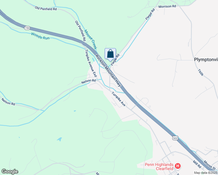 map of restaurants, bars, coffee shops, grocery stores, and more near 1765 Turnpike Avenue in Clearfield