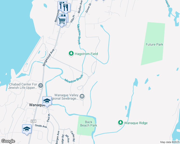 map of restaurants, bars, coffee shops, grocery stores, and more near 5201 Warren's Way in Wanaque