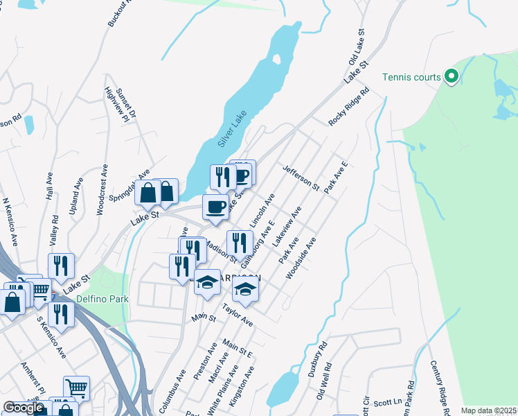 map of restaurants, bars, coffee shops, grocery stores, and more near 314 Columbus Avenue in Harrison