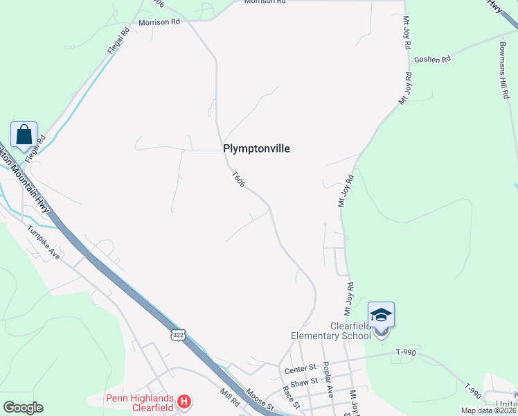 map of restaurants, bars, coffee shops, grocery stores, and more near 962 Guinea Hill Road in Clearfield