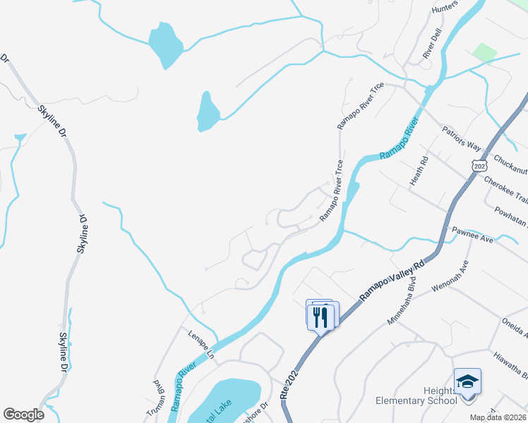 map of restaurants, bars, coffee shops, grocery stores, and more near 9 Winding Ridge in Oakland
