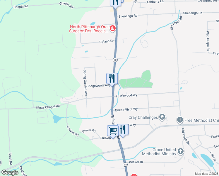 map of restaurants, bars, coffee shops, grocery stores, and more near 3009 Wilmington Road in New Castle