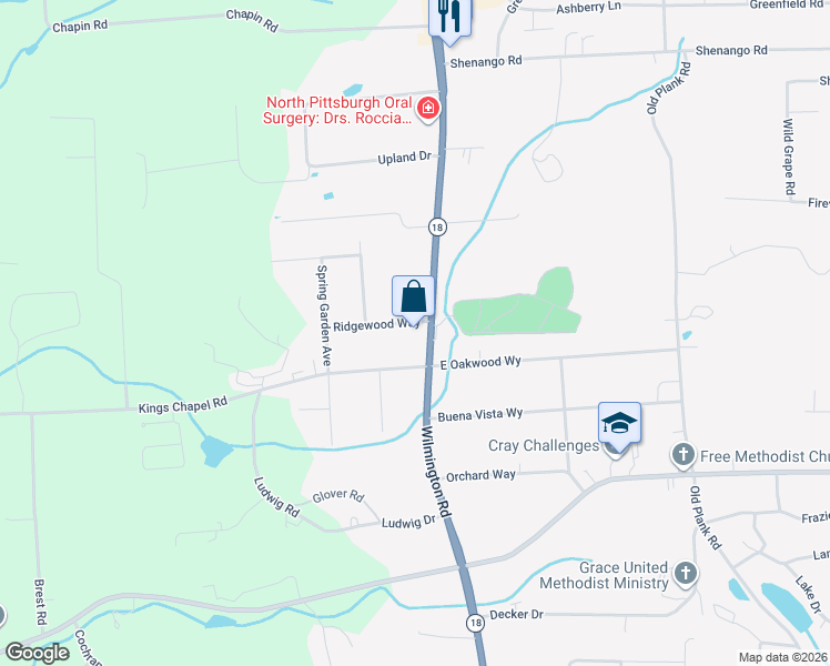 map of restaurants, bars, coffee shops, grocery stores, and more near 3009 Wilmington Road in New Castle