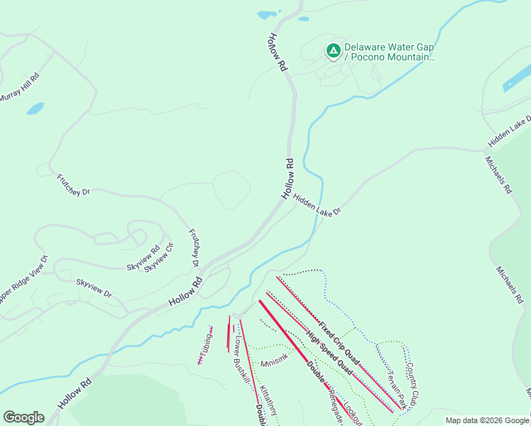 map of restaurants, bars, coffee shops, grocery stores, and more near 316 Hollow Road in East Stroudsburg
