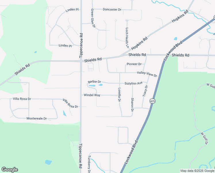 map of restaurants, bars, coffee shops, grocery stores, and more near 1269 Barbie Drive in Youngstown