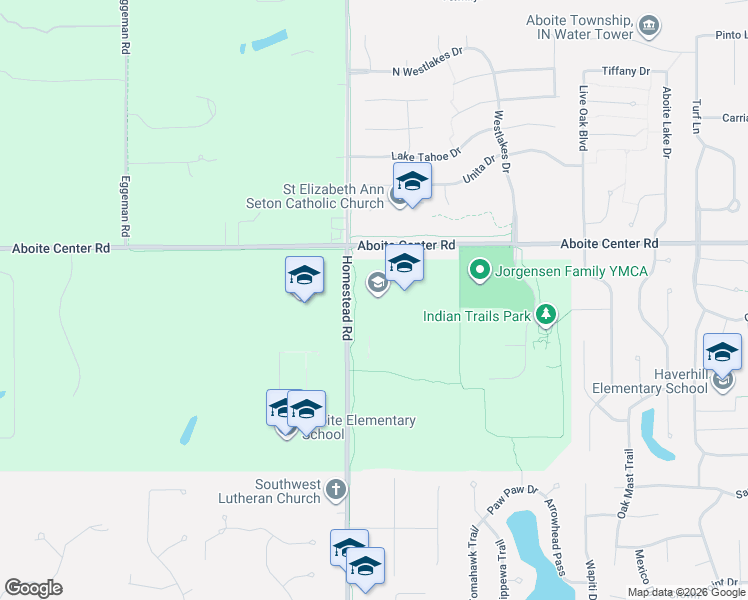 map of restaurants, bars, coffee shops, grocery stores, and more near 4805 Homestead Road in Fort Wayne
