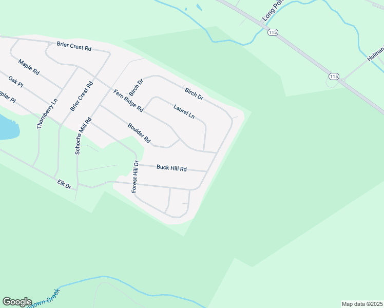 map of restaurants, bars, coffee shops, grocery stores, and more near 284 Fern Ridge Road in Blakeslee