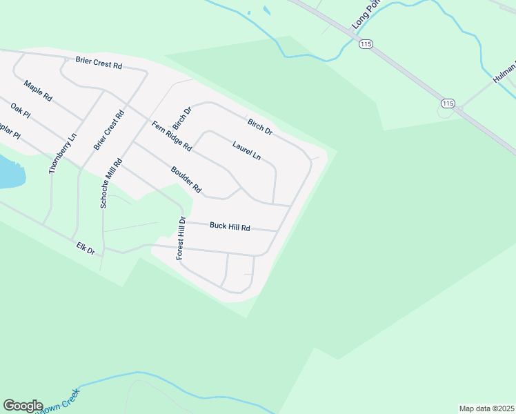 map of restaurants, bars, coffee shops, grocery stores, and more near 284 Fern Ridge Road in Blakeslee