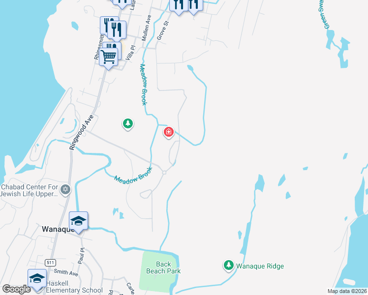map of restaurants, bars, coffee shops, grocery stores, and more near 3100 Warren's Way in Wanaque