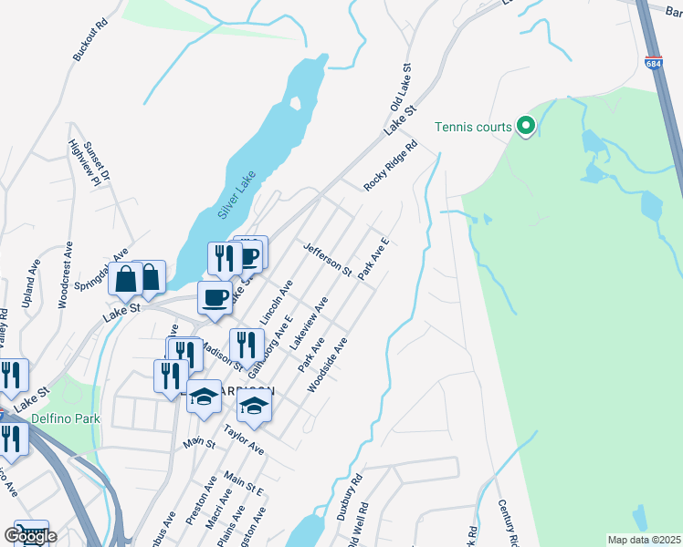 map of restaurants, bars, coffee shops, grocery stores, and more near 184 Lakeview Avenue East in Harrison