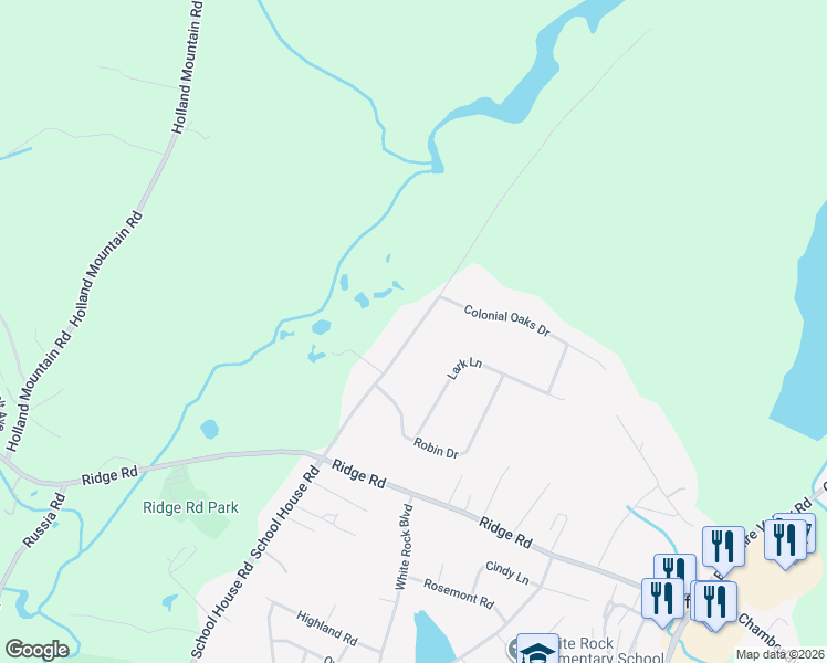 map of restaurants, bars, coffee shops, grocery stores, and more near 193 School House Road in Jefferson