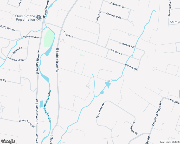 map of restaurants, bars, coffee shops, grocery stores, and more near 8 Meadow Lane in Saddle River