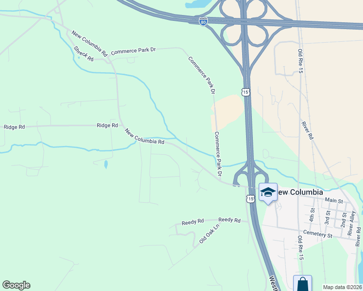 map of restaurants, bars, coffee shops, grocery stores, and more near 1064 New Columbia Road in New Columbia