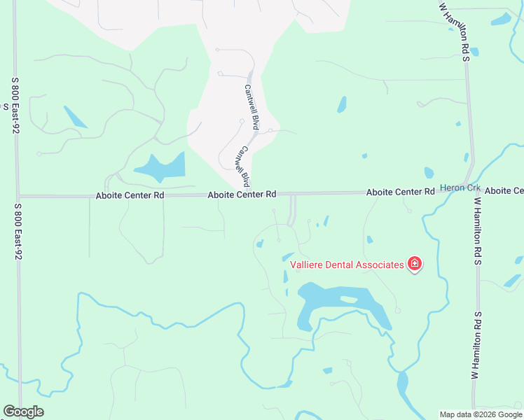 map of restaurants, bars, coffee shops, grocery stores, and more near 14225-14263 Aboite Center Road in Fort Wayne