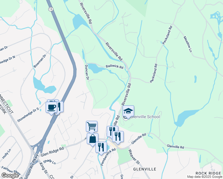map of restaurants, bars, coffee shops, grocery stores, and more near 19 Harkim Road in Greenwich